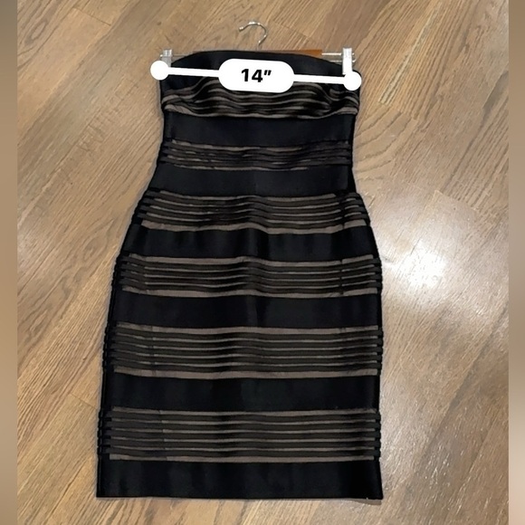 Cache Strapless Bandage Dress Sz 4 black - Picture 9 of 9